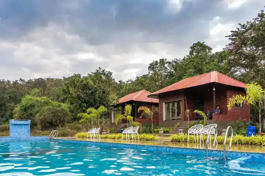 Swimming pool at Tusker Trails Dandeli