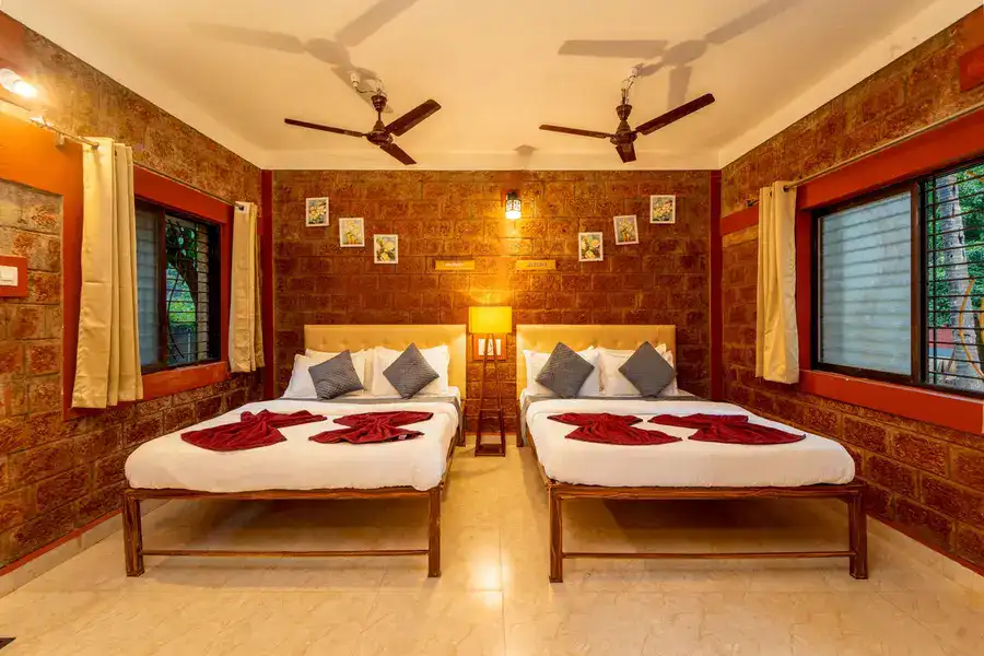 Non-AC 4-sharing room suitable for small groups at Tusker Trails